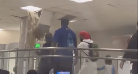 Atlanta Airport Leaking And Pouring Brown Water