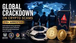 Massive Crypto Scam Bust: 270+ Arrested in Global Crackdown Targeting Americans