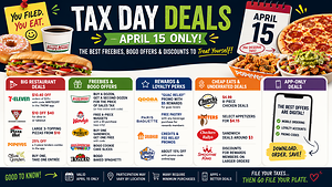 Tax Day 2026 Deals: Where to Score Free Food & Big Discounts on April 15